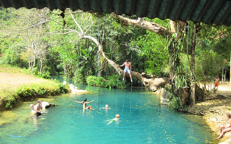 Blue Lagoon at Tham Phu Kham Cave